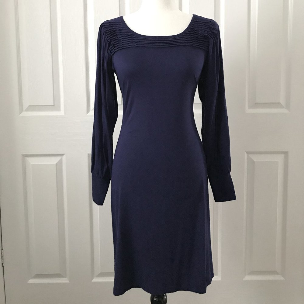Jersey baloon sleeve midi dress